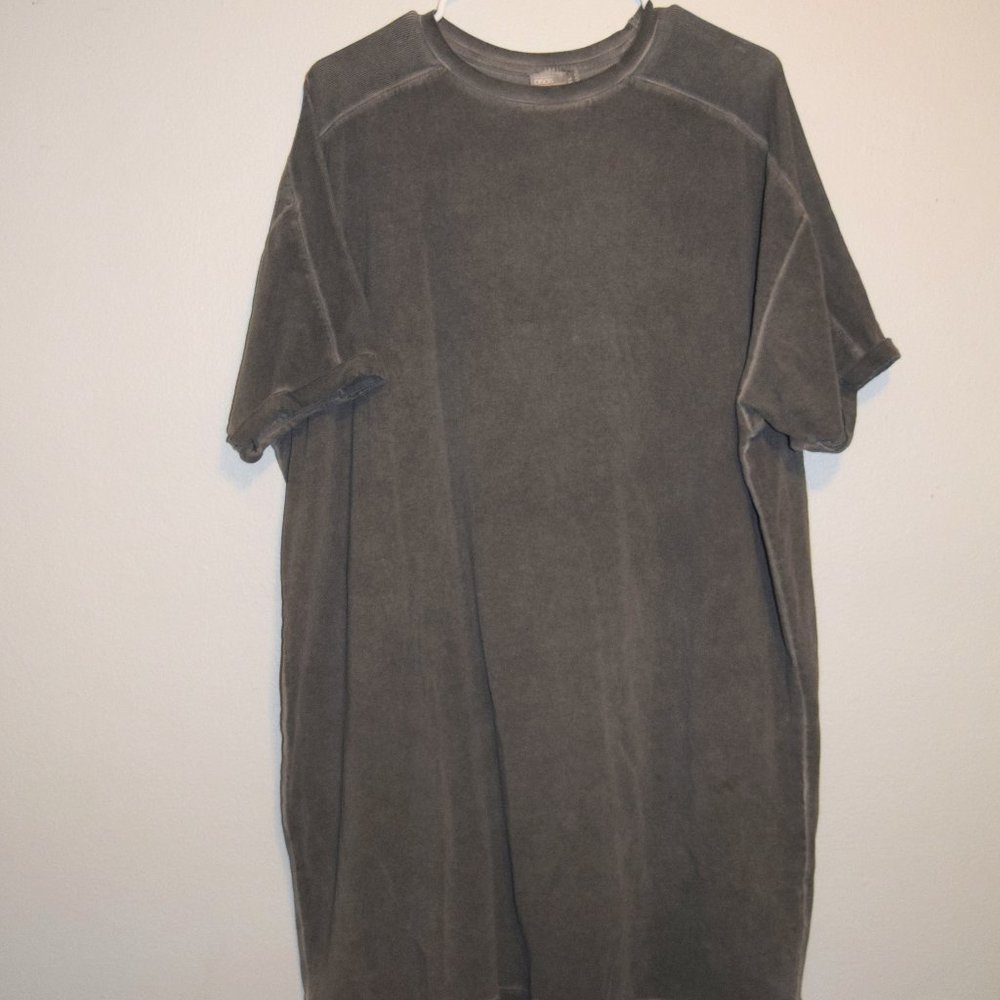 ASOS Gray Distressed T Shirt Dress Size 12